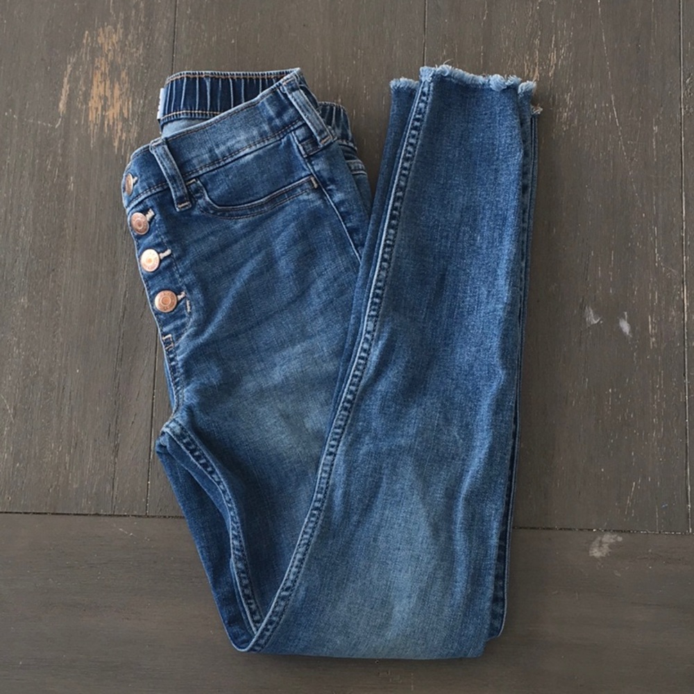Abercrombie kids high rise jean leggings 11/12